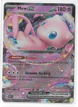 Mew ex 151/165 Pokemon 151 Scarlet & Violet S&V Holo TCG Card NM - Image 1