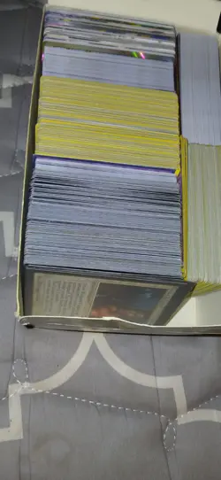 Collection Of Mixed Trading Cards Mtg Pokemon Yugioh Anime Ect With Mtg Box - Image 1