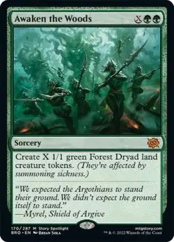 MTG Awaken the Woods - Foil, NM-Mint, English The Brothers' War - Image 1