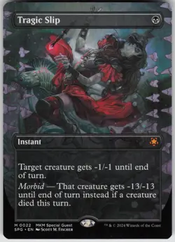 MTG Tragic Slip Borderless Normal NM Special Guests Magic 22 - Image 1