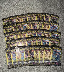 Lot Of 119 DOLLAR TREE (3-card) New Sealed Pokemon Forbidden Light Booster Packs - Image 1