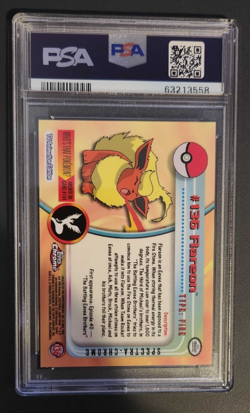 PSA 9 MINT Pokemon Flareon Spectra Topps Chrome #136 2000 - Image 2