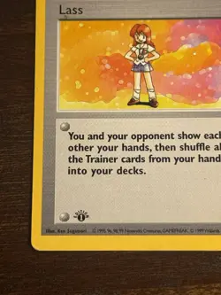 Pokemon TCG Base Set Shadowless 1st Edition Lass 75/102 Rare Trainer 1999 - Image 5