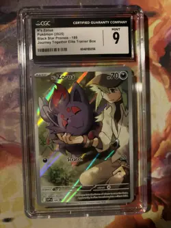 2025 Pokemon Black Star Promos N’s Zorua #189 Journey Together ETB CGC 9 - Image 1