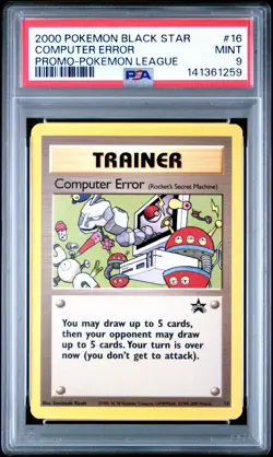 2000 POKEMON PROMO BLACK STAR POKEMON LEAGUE #16 COMPUTER ERROR PSA 9 - Image 1
