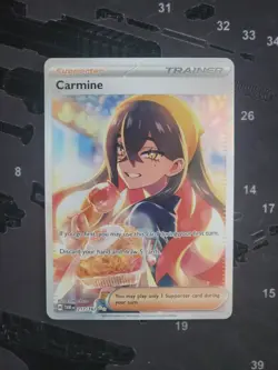Carmine 217/167 SIR Twilight Masquerade Pokemon Trainer Holo NM and Pack Fresh - Image 1