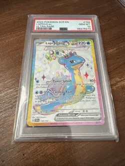 2024 POKEMON SCR EN-STELLAR CROWN ULTRA RARE #158 LAPRAS EX PSA 10 - Image 1