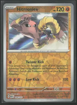Hitmonlee Uncommon SV: Scarlet & Violet 151 106/165 NM Pokemon Reverse Holo - Image 1