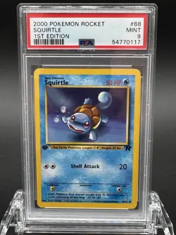 2000 POKEMON ROCKET 1ST EDITION #68 SQUIRTLE PSA 9 - Image 1