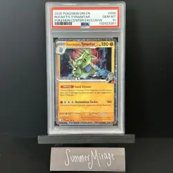 Team Rocket's Tyranitar Pokemon Center Stamped Exclusive 096/182 PSA 10 DRI - Image 1