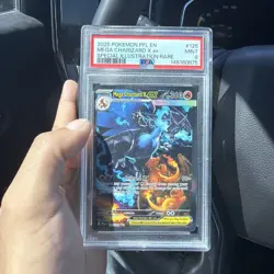 2025 POKEMON PFL EN-SPECIAL ILLUSTRATION RARE #125 MEGA CHARIZARD X EX PSA 9 - Image 1