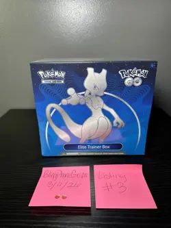 1 Sealed NEW Pokemon GO Elite Trainer Box ETB Mewtwo Pokemon TCG - Image 1