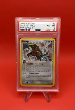 2006 Pokemon Deoxys (Delta Species) 2/17 POP Series 4 Holo PSA 8 #2 - Image 1