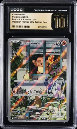 2023 POKEMON OBSIDIAN FLAMES ELITE TRAINER BOX PROMOS CHARMANDER CGC 10 PRISTINE - Image 1