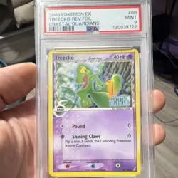 Pokemon Treecko Delta Species Crystal Guardians 68/100 Reverse Holo Common PSA 9 - Image 1