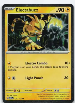 Electabuzz - (Cosmos Holo) 125/165 Promo Holo Pokemon 151 NM Pokemon - Image 1