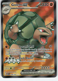 Golem ex - 189/165 Ultra Rare Holo SV: Scarlet & Violet 151 NM Pokemon - Image 1