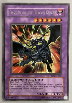 YuGiOh Dark Blade The Dragon Knight RDS-EN Rare Unlimited NM - Image 1