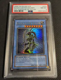Yugioh Black Luster Soldier SYE-024 1st Edition Ultra Rare PSA 8 NM-MT! - Image 1