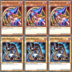 3 X Dark Magician Girl LEDD-ENA02 + 3 X Dark Magician LEDD 1st Mint YUGIOH - Image 1
