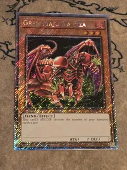 Yugioh Gren Maju Da Eiza RA04-EN124 1st Edition Platinum Secret Rare NM Presale - Image 1