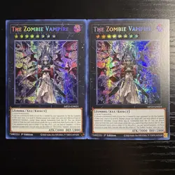 2x The Zombie Vampire 1st Edition Secret Rare Yu-Gi-Oh Dueling Tin MP23-EN024 NM - Image 1