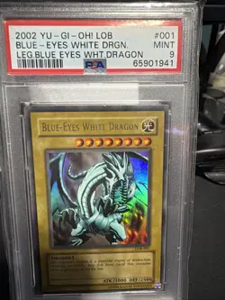 Blue Eyes White Dragon - LOB Unlimited - Original Print - PSA 9 MINT - Image 1