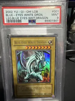 Blue Eyes White Dragon - LOB Unlimited - Original Print - PSA 9 MINT - Image 3