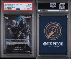 One Piece Five Elders PSA 10 Alt Art Parallel SR OP13-082 LOW POP! - Image 3