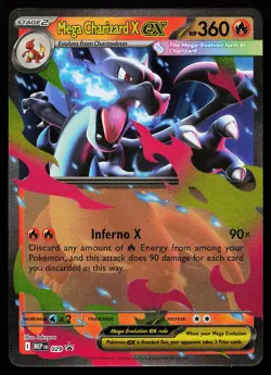 Mega Charizard X ex 029 Holo Mega Evolution Promo Pokemon Card - Image 1