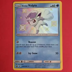 Shiny Alolan Vulpix SV8/SV94 - Pokemon Hidden Fates Shiny Vault - Image 2