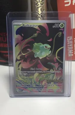 Pokemon Bulbasaur MEGA Evolution Stamped Illustration Rare Holo 133/132 80 HP - Image 1
