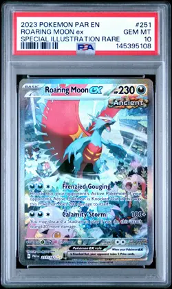 Roaring Moon EX 251/182 Special Illustration Rare Pokemon PSA 10 *108 - Image 1