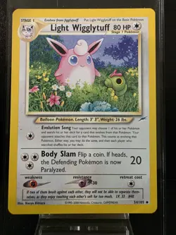 Pokemon TCG Light Wigglytuff Neo Destiny 54/105 NM - Image 1