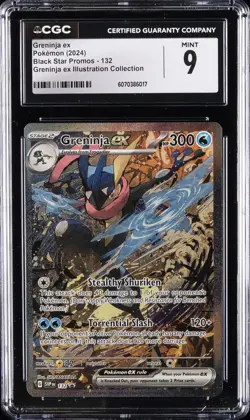 2024 POKEMON BLACK STAR PROMOS GRENINJA EX ILLUSTRATION COLL GRENINJA EX CGC 9 - Image 1