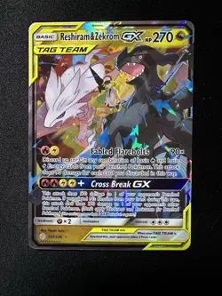 Pokemon TCG Reshiram & Zekrom GX 157/236 Cosmic Eclipse Ultra Rare S&M - Image 1