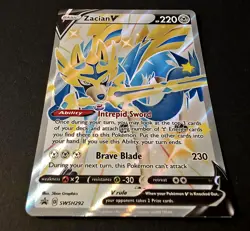 Pokemon TCG- Zacian V SWSH292 Shiny Full Art Promo- Sword & Shield Promo - Image 2