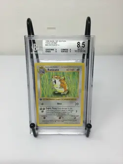Raticate #40 Pokemon 1999 Base 1st Edition Shadowless Thick Stamp Beckett 8.5 B - Image 1