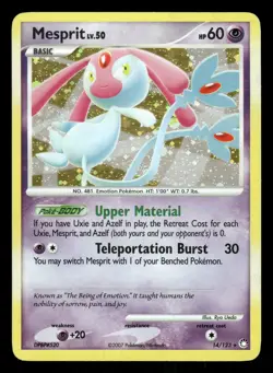 Pokemon Mesprit Holo Rare Mysterious Treasures 14/123 MP Holo - Image 1