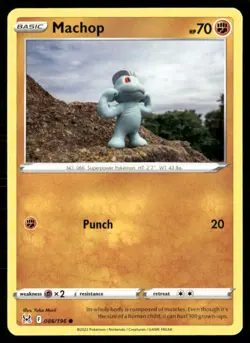 2022 Sword & Shield - Lost Origin Machop Basic/Common #86 - Image 1