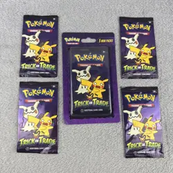 Pokemon TCG - Trick Or Trade - 5 Mini Booster Blister + 4 Packs Sealed New - Image 1