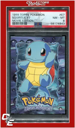 Topps Pokemon Edt E7 Squirtle #7 PSA 8 - Image 1