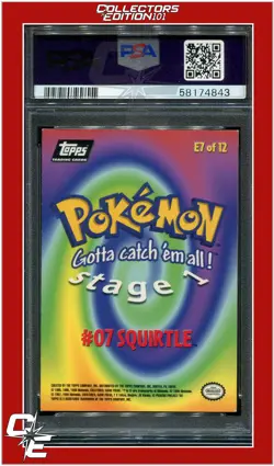 Topps Pokemon Edt E7 Squirtle #7 PSA 8 - Image 2