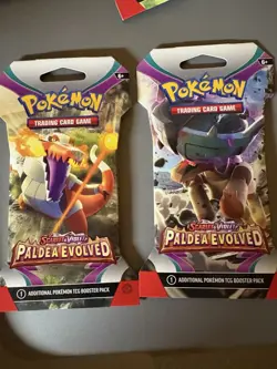 One (1) Pokemon Scarlet & Violet Paldea Evolved Sleeved Booster Pack - Image 1