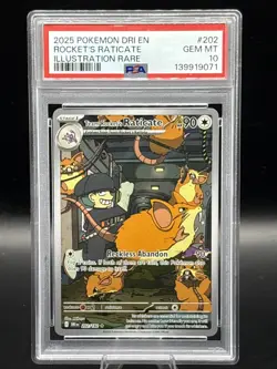 Pokemon TCG - Team Rocket's Raticate - 202/182 - Destined Rivals - PSA 10 - Image 1