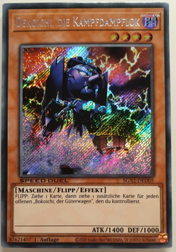 Dekoichi Die Kampfdampflok Secret Rare SGX1-DED05 Yu-Gi-OH 1,Aufl. NM - Image 1