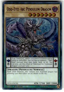 Yugioh Odd-Eyes Arc Pendulum Dragon LEDD-ENC00 Ultra Rare 1st Ed NM - Image 1