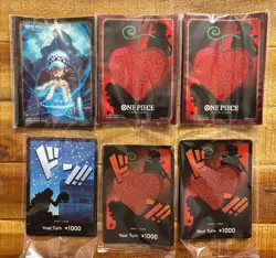 (3) One Piece DF-03 Devil Fruit Vol 3 Sealed Promo Don Card & Sleeves Only - Image 1