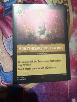 Disney Lorcana World's Greatest Criminal Mind 31/204 Cold Foil Rise Floodborn - Image 1