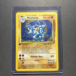Pokemon TCG Machamp Holo 1st Edition Rare Card Mp Vintage - Image 3